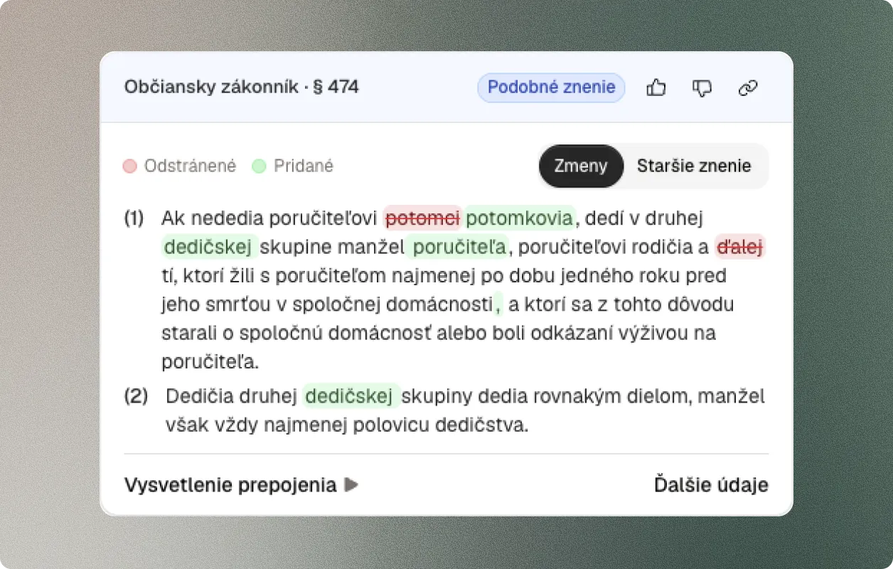 Porovnanie pôvodného a nového znenia paragrafu
