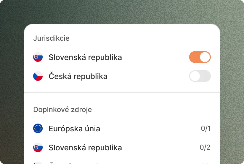 Pokrytie všetkých oblastí práva